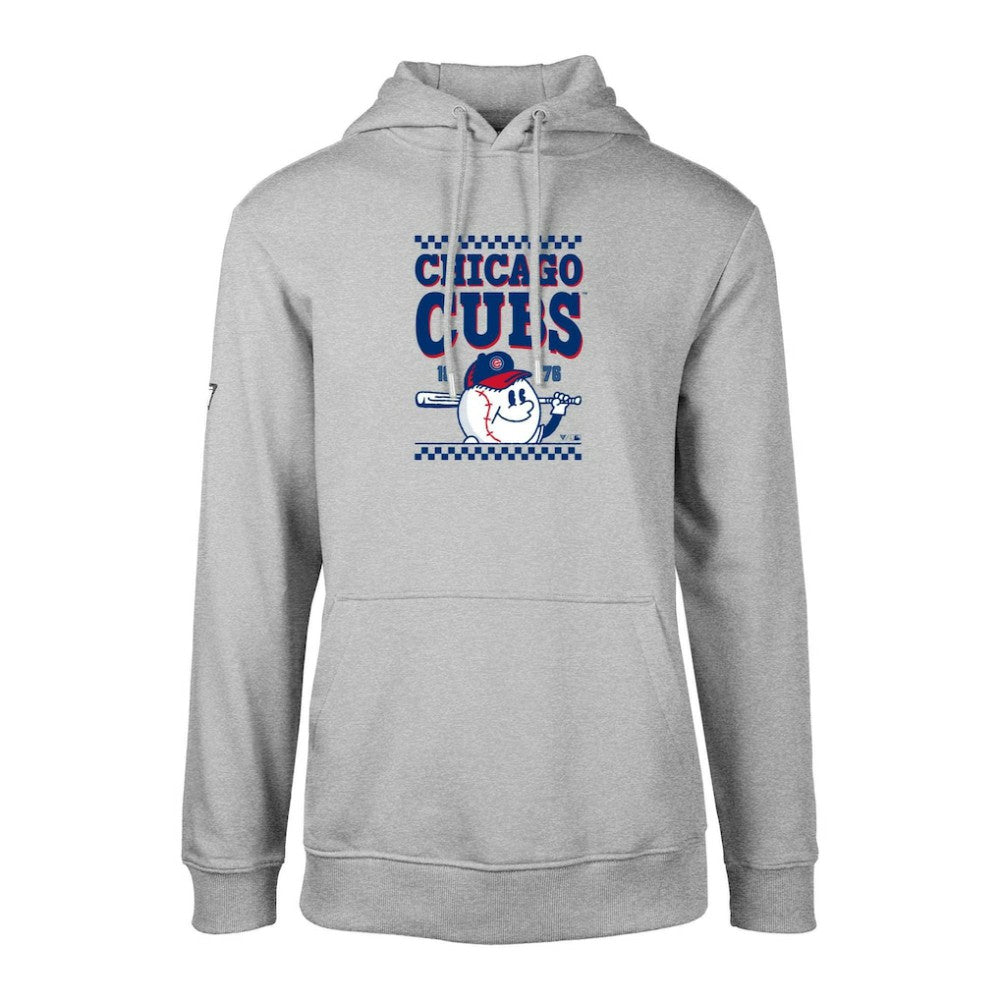 Gray Chicago Cubs Levelwear  Podium Inaugural Pullover Hoodie