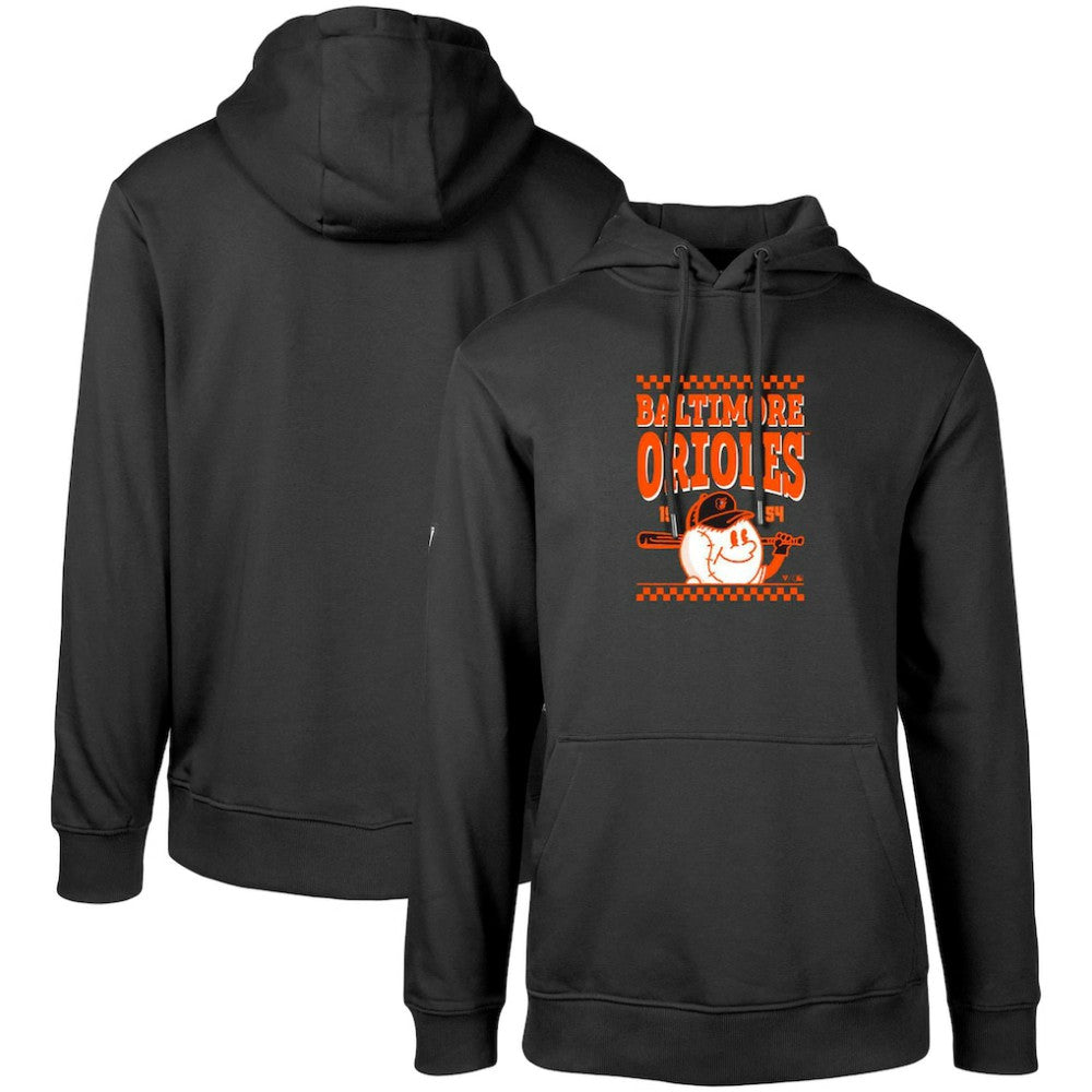 Black Baltimore Orioles Levelwear  Podium Inaugural Pullover Hoodie