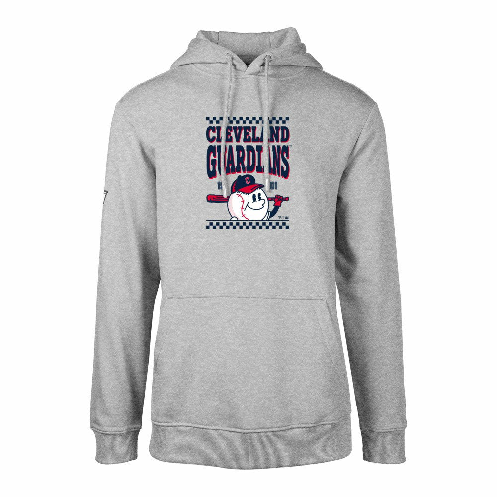 Gray Cleveland Guardians Levelwear  Podium Inaugural Pullover Hoodie