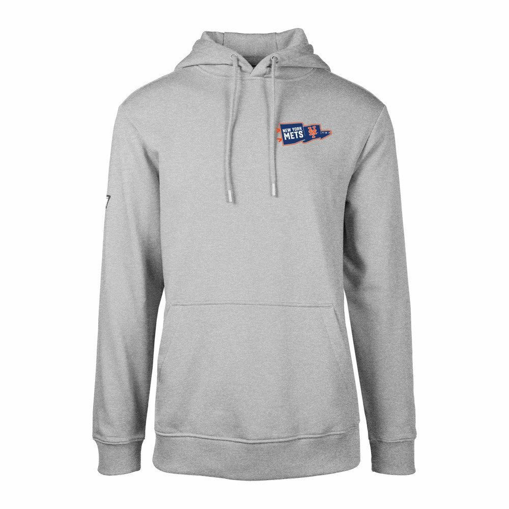 Gray New York Mets Levelwear  Podium Rafters Pullover Hoodie