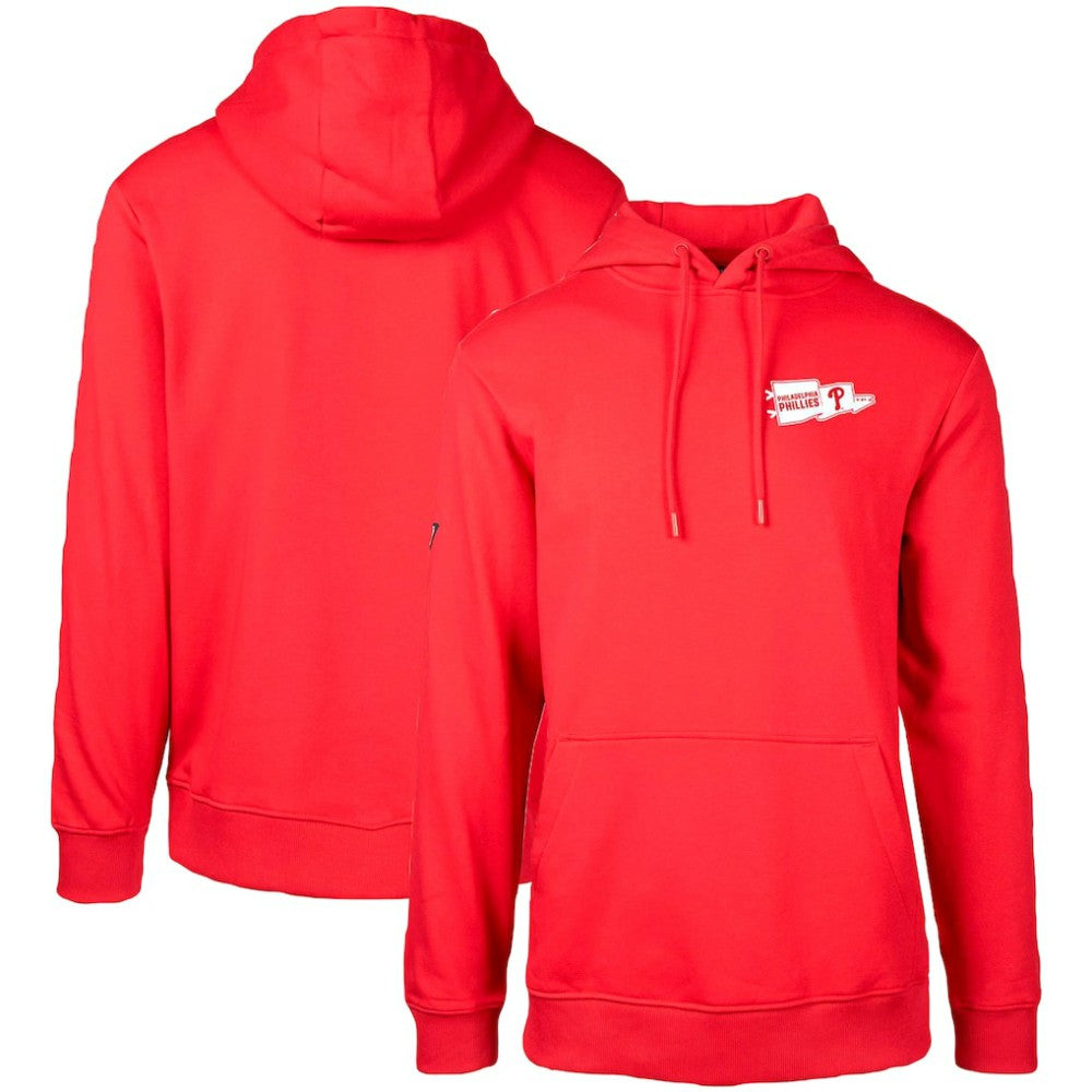 Red Philadelphia Phillies Levelwear  Podium Rafters Pullover Hoodie
