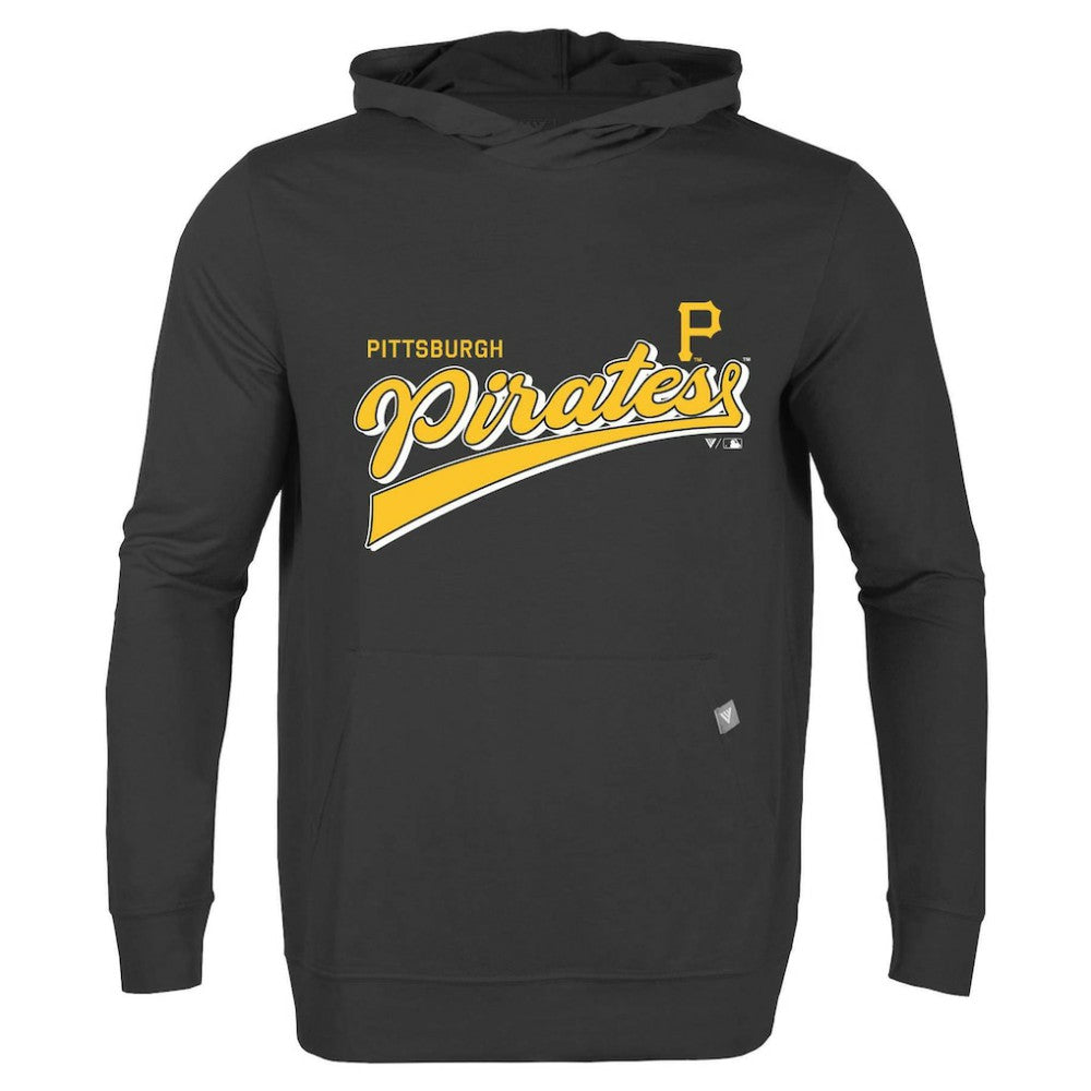 Black Pittsburgh Pirates Levelwear  Relay 2.0 Retro Pullover Hoodie