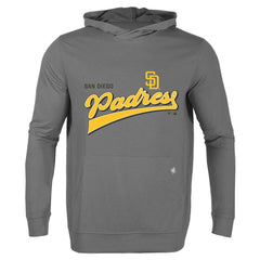 Gray San Diego Padres Levelwear  Relay 2.0 Retro Pullover Hoodie
