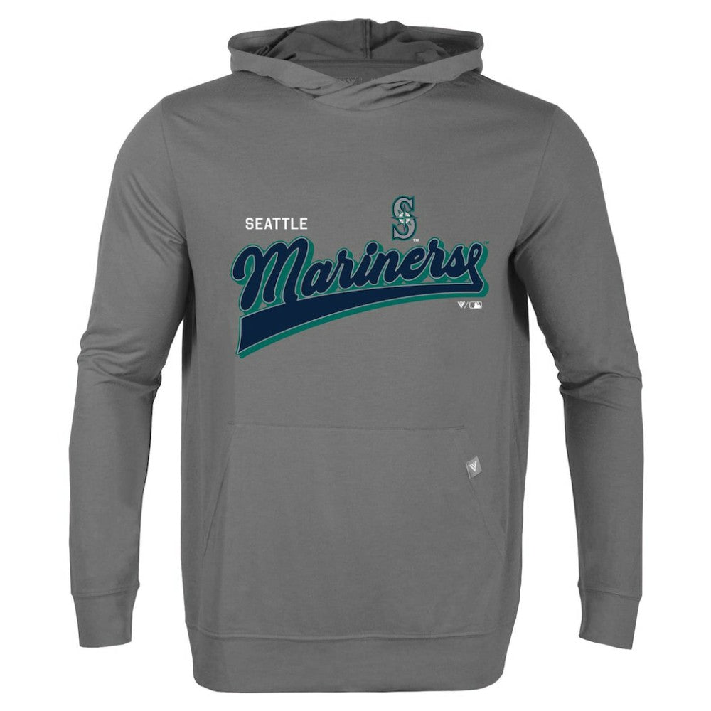 Gray Seattle Mariners Levelwear  Relay 2.0 Retro Pullover Hoodie