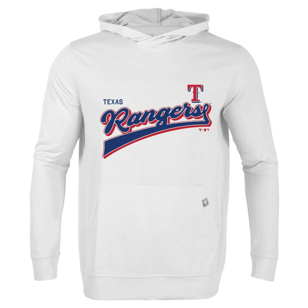 White Texas Rangers Levelwear  Relay 2.0 Retro Pullover Hoodie