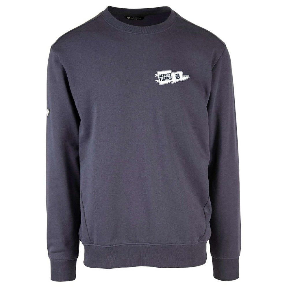 Navy Detroit Tigers Levelwear  Zane Rafters Pullover Sweatshirt