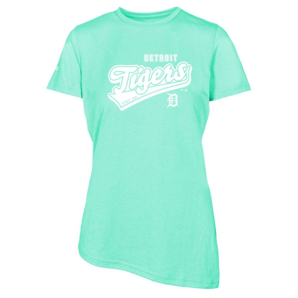 Mint Detroit Tigers Levelwear Women's  Birch Sweep T-Shirt