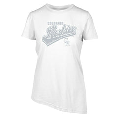 White Colorado Rockies Levelwear Women's  Birch Sweep T-Shirt