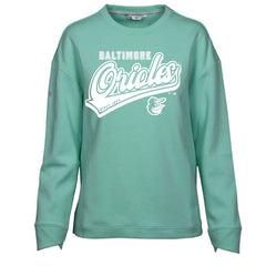 Mint Baltimore Orioles Levelwear Women's  Fiona Sweep Pullover Sweatshirt