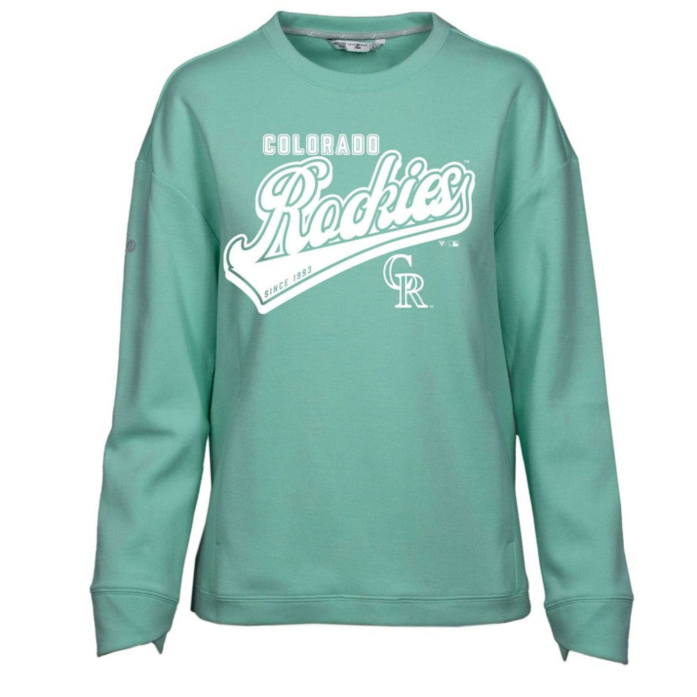 Mint Colorado Rockies Levelwear Women's  Fiona Sweep Pullover Sweatshirt