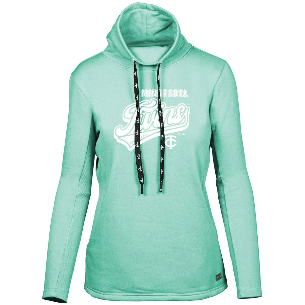 Mint Minnesota Twins Levelwear Women's  Loop Sweep Pullover Sweatshirt