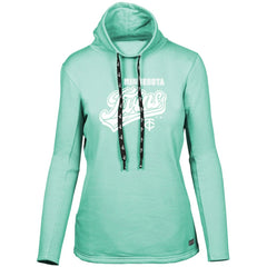 Mint Minnesota Twins Levelwear Women's  Loop Sweep Pullover Sweatshirt