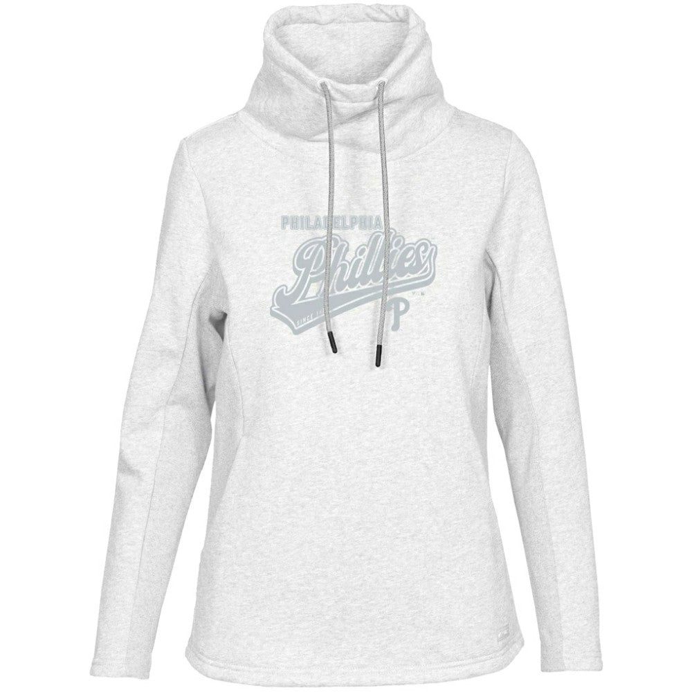 White Philadelphia Phillies Levelwear Women's  Loop Sweep Pullover Sweatshirt