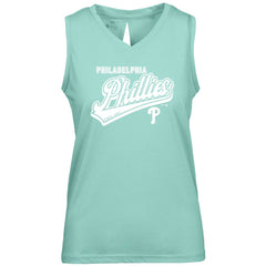 Mint Philadelphia Phillies Levelwear Women's  Paisley Sweep V-Neck Tank Top