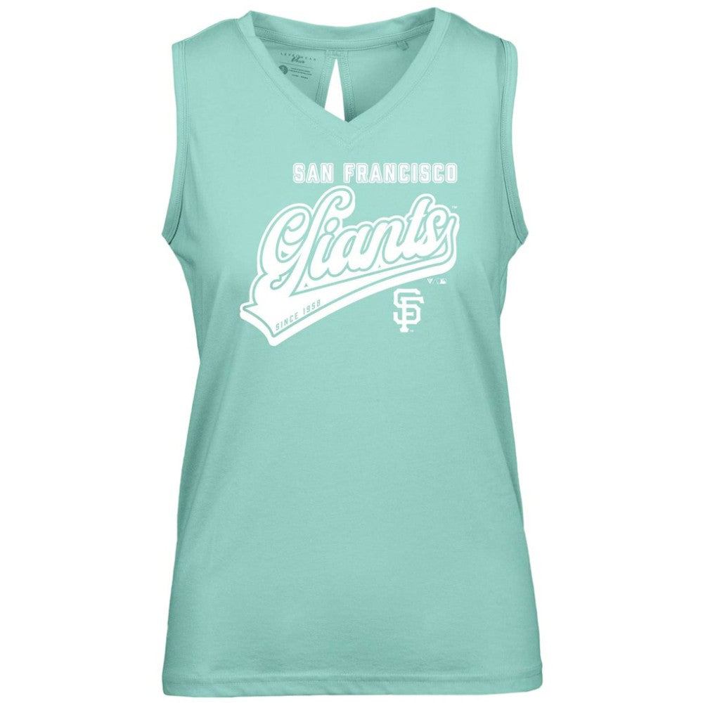 Mint San Francisco Giants Levelwear Women's  Paisley Sweep V-Neck Tank Top