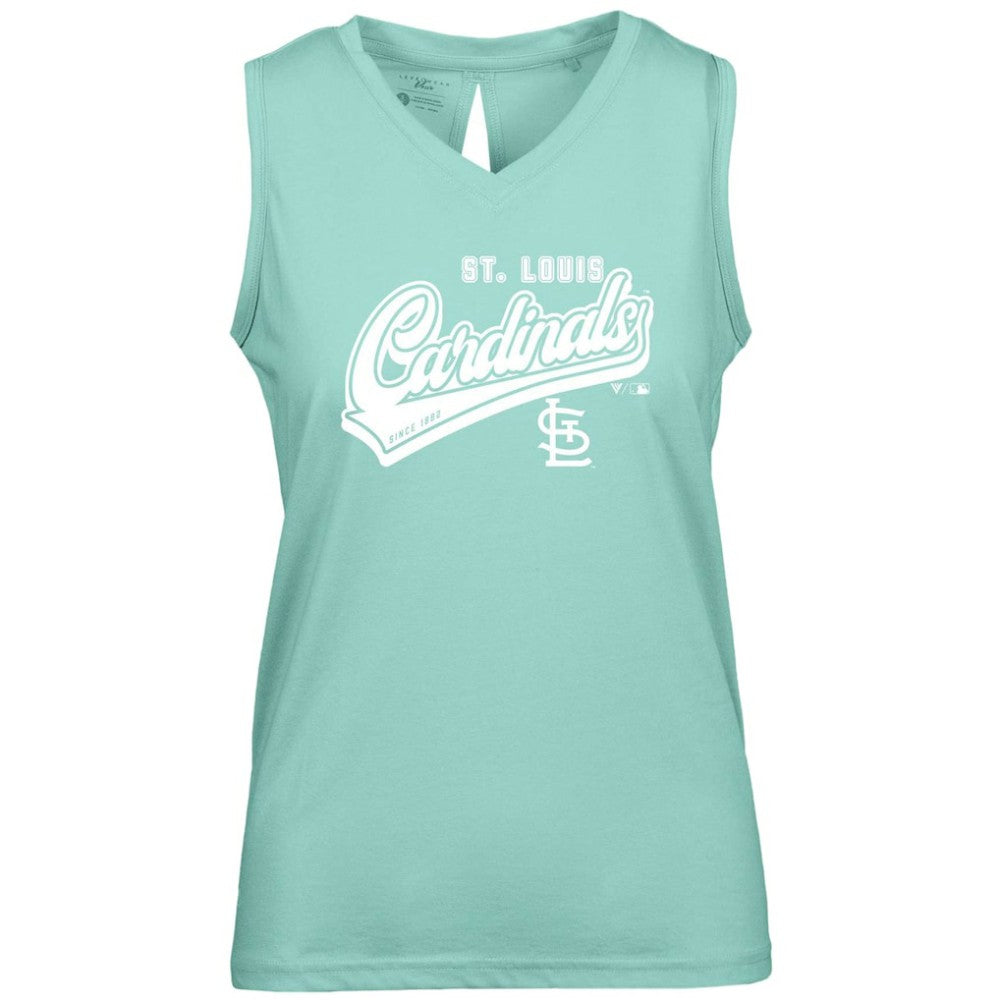 Mint St. Louis Cardinals Levelwear Women's  Paisley Sweep V-Neck Tank Top