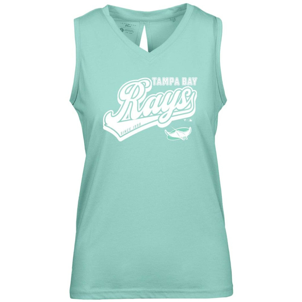 Mint Tampa Bay Rays Levelwear Women's  Paisley Sweep V-Neck Tank Top