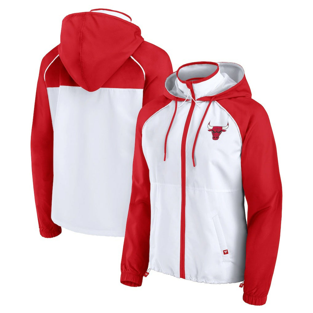 Fanatics Chicago Bulls Women's Anorak Raglan Full-Zip Hoodie Jacket