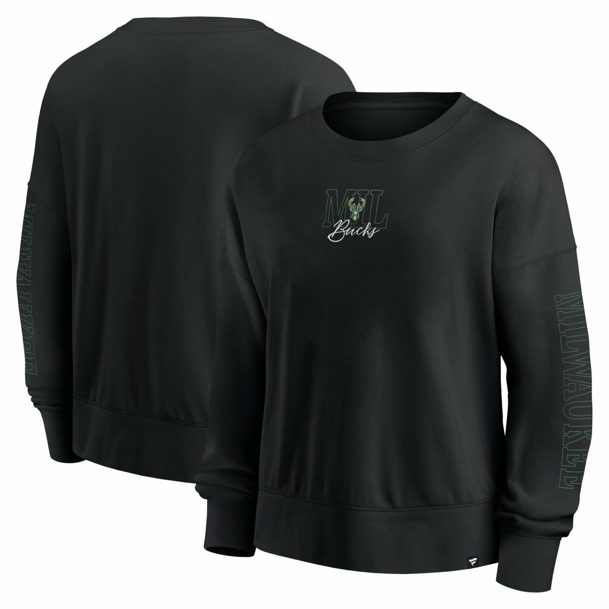 Fanatics Milwaukee Bucks Women's Oversized Game Day Pullover Sweatshirt