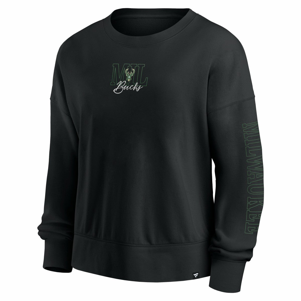 Fanatics Milwaukee Bucks Women's Oversized Game Day Pullover Sweatshirt