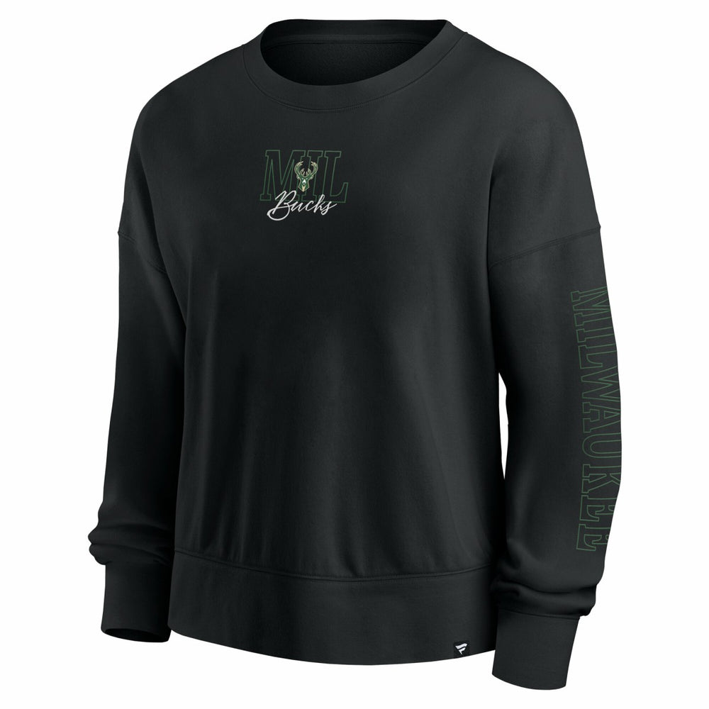 Fanatics Milwaukee Bucks Women's Oversized Game Day Pullover Sweatshirt