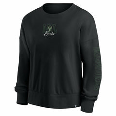 Fanatics Milwaukee Bucks Women's Oversized Game Day Pullover Sweatshirt