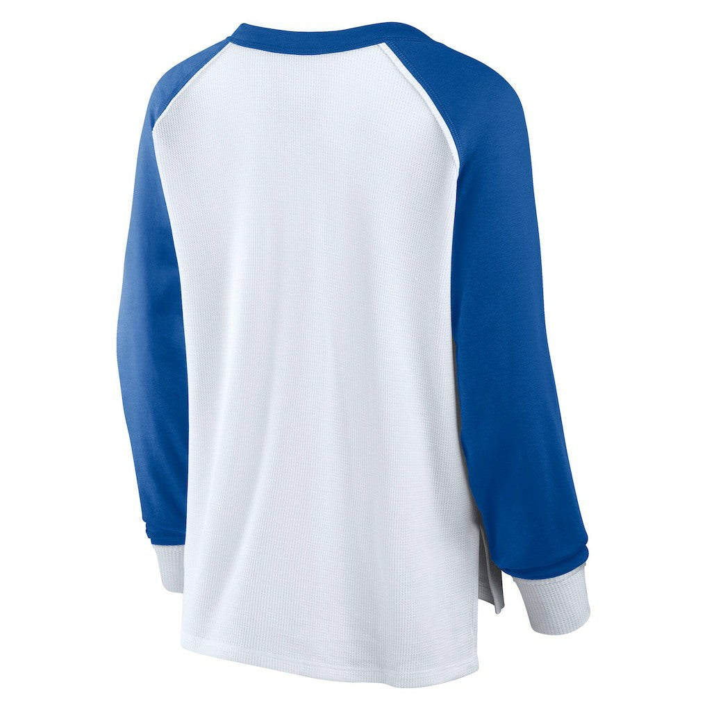 Fanatics Philadelphia 76ers Women's Open Lane Waffle Long Sleeve V-Neck T-Shirt