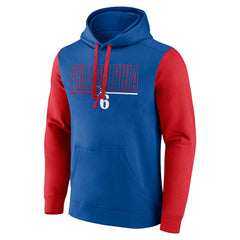 Philadelphia 76ers Logo Athletic Outline Colorblock Pullover Hoodie