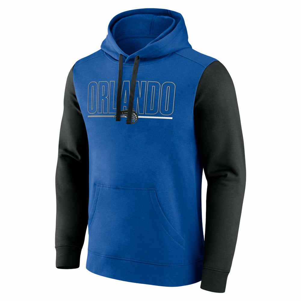 Orlando Magic Logo Athletic Outline Colorblock Pullover Hoodie