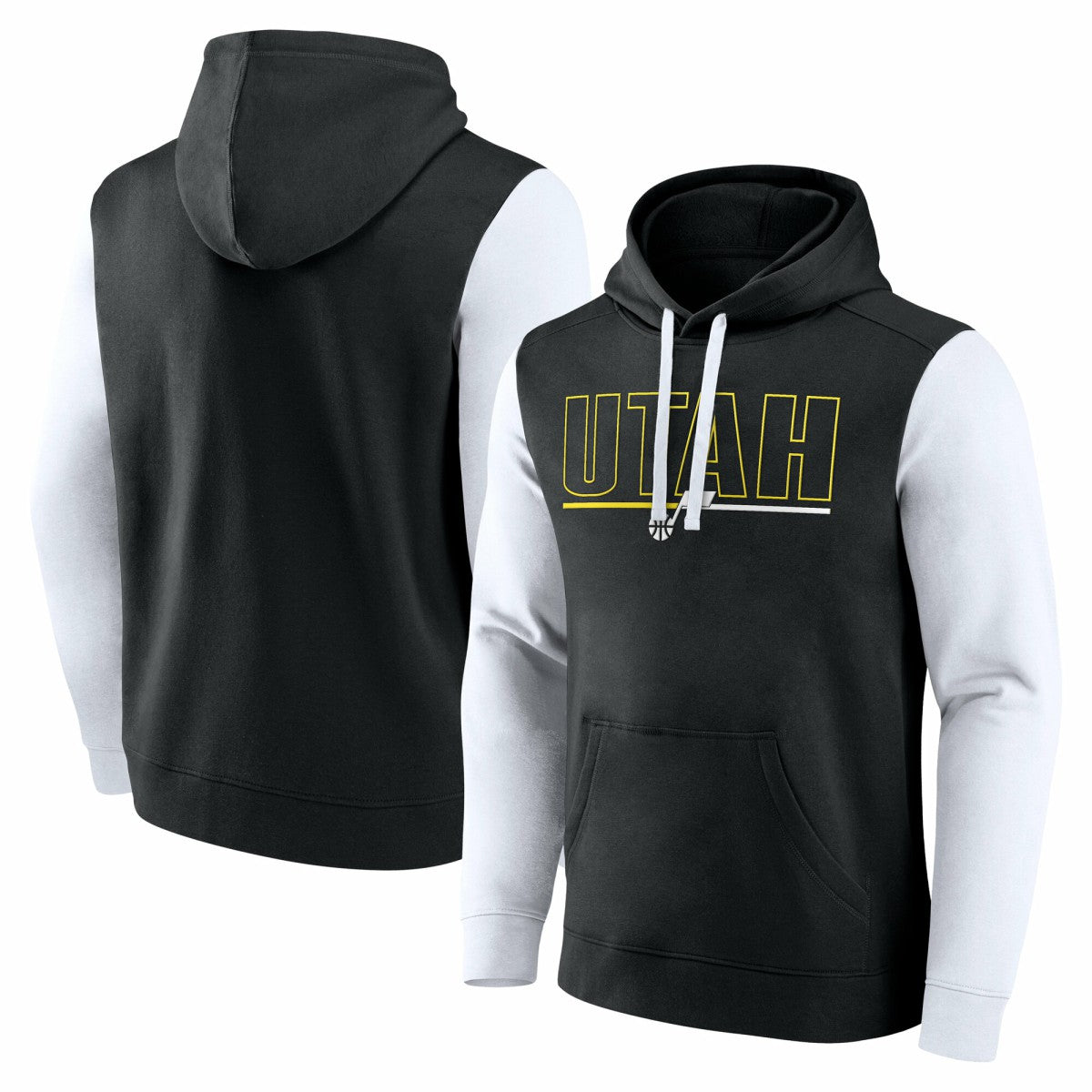 Utah Jazz Logo Athletic Outline Colorblock Pullover Hoodie
