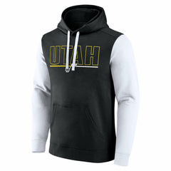 Utah Jazz Logo Athletic Outline Colorblock Pullover Hoodie