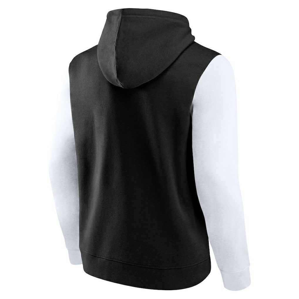 Brooklyn Nets Logo Athletic Outline Colorblock Pullover Hoodie