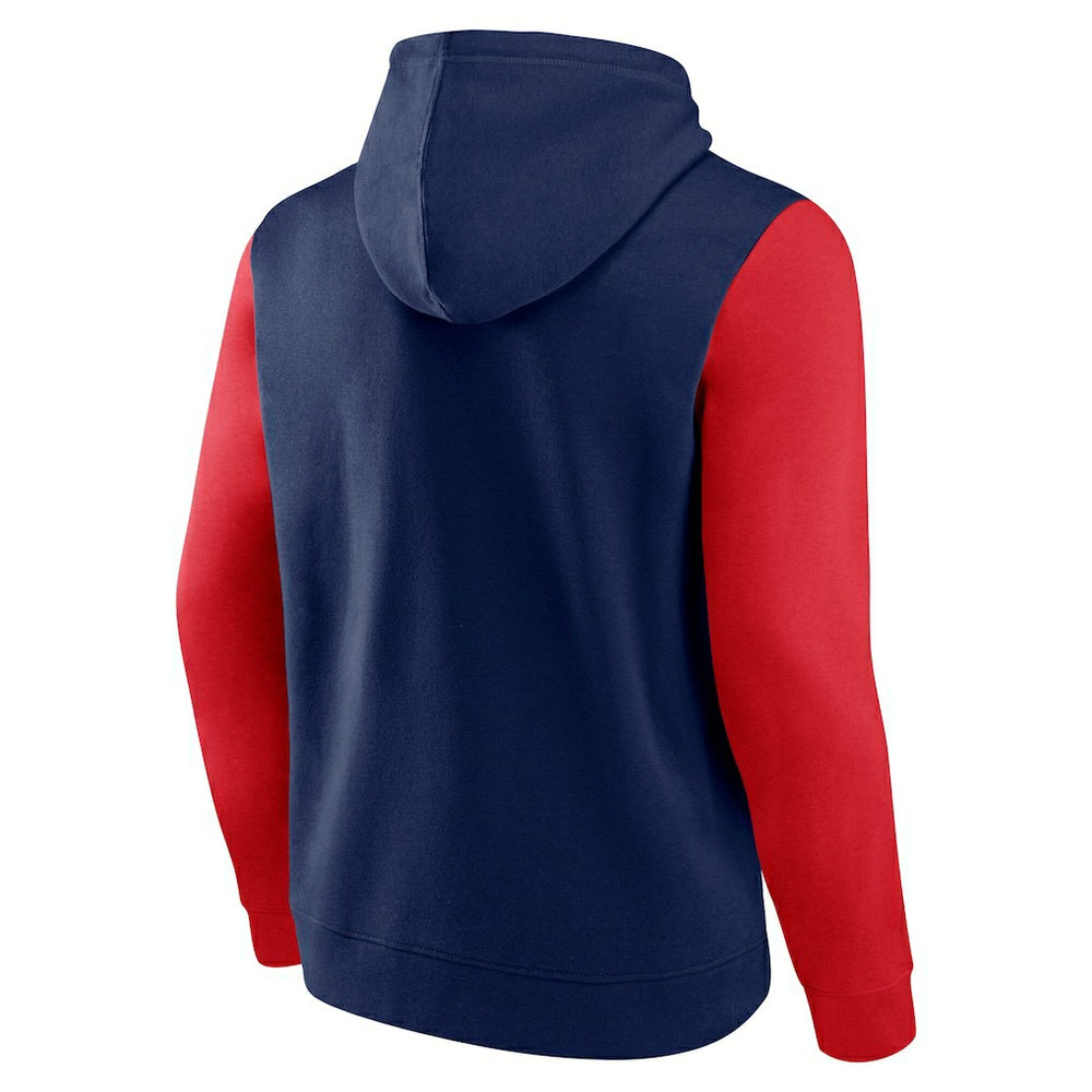 New Orleans Pelicans Logo Athletic Outline Colorblock Pullover Hoodie