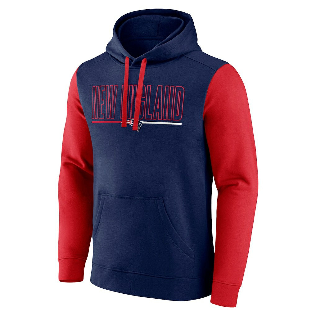 New Orleans Pelicans Logo Athletic Outline Colorblock Pullover Hoodie