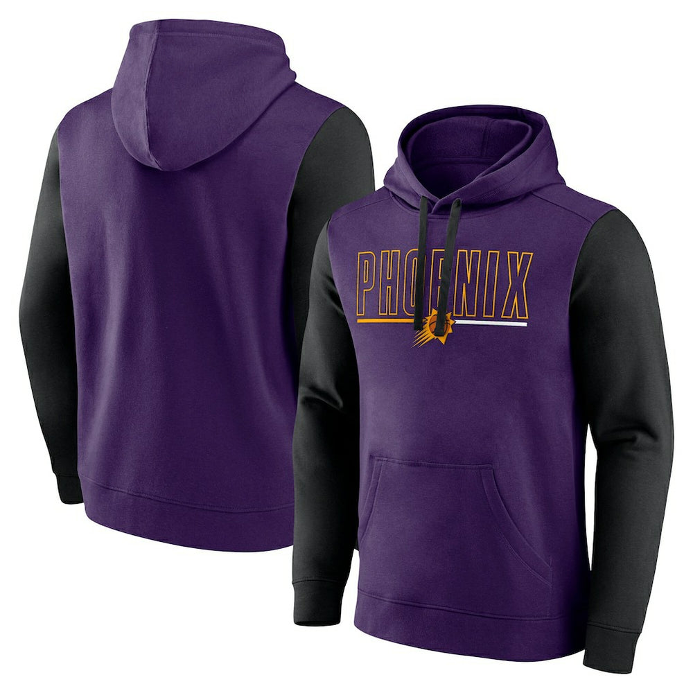 Phoenix Suns Logo Athletic Outline Colorblock Pullover Hoodie sale