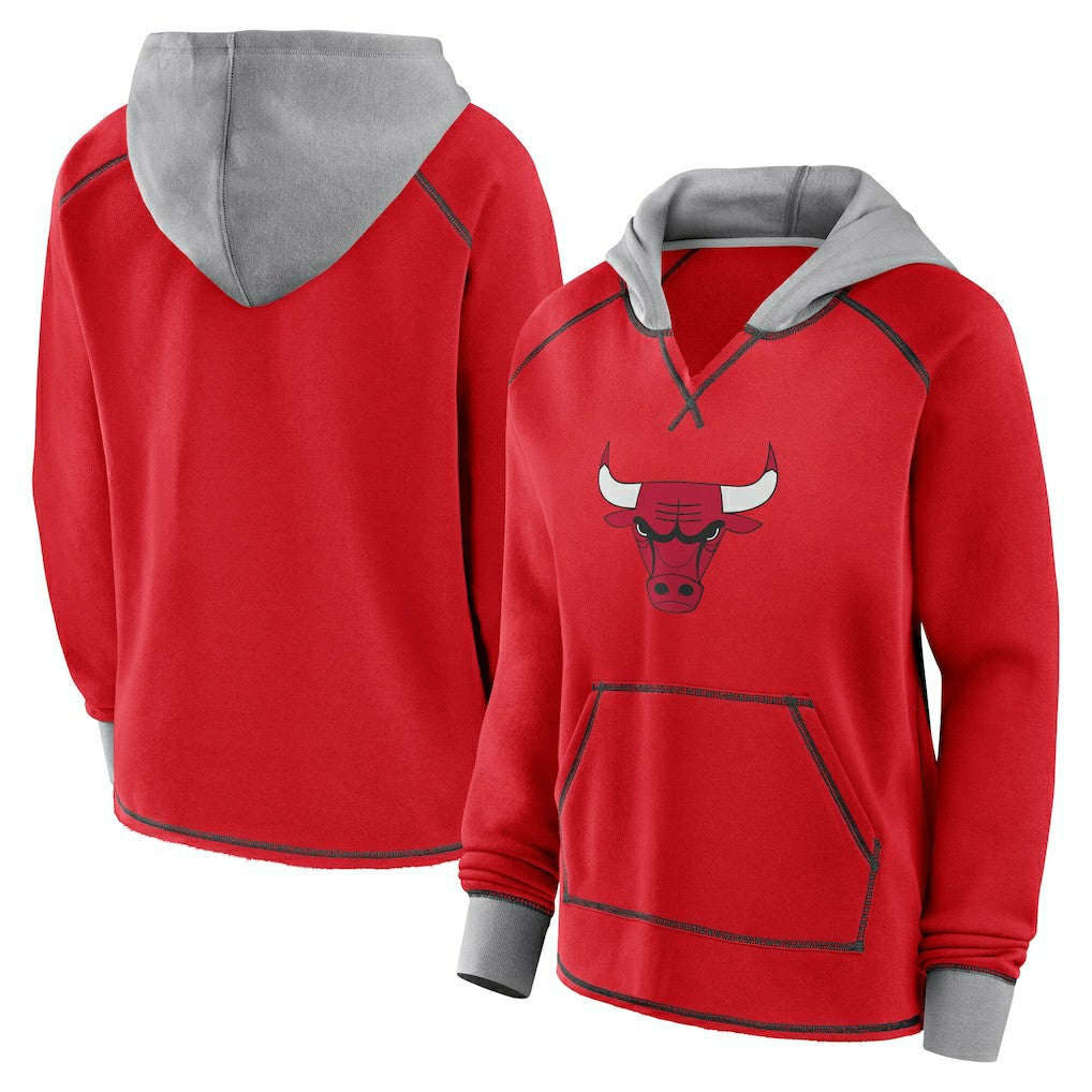 Chicago Bulls Logo Athletic Women's Boom Pullover Hoodie
