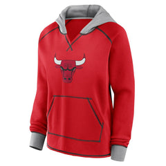 Chicago Bulls Logo Athletic Women's Boom Pullover Hoodie