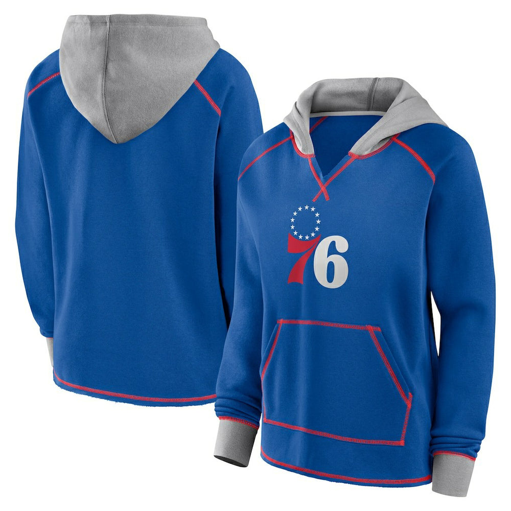 Philadelphia 76ers Logo Athletic Women's Boom Pullover Hoodie