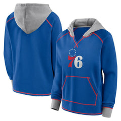 Philadelphia 76ers Logo Athletic Women's Boom Pullover Hoodie