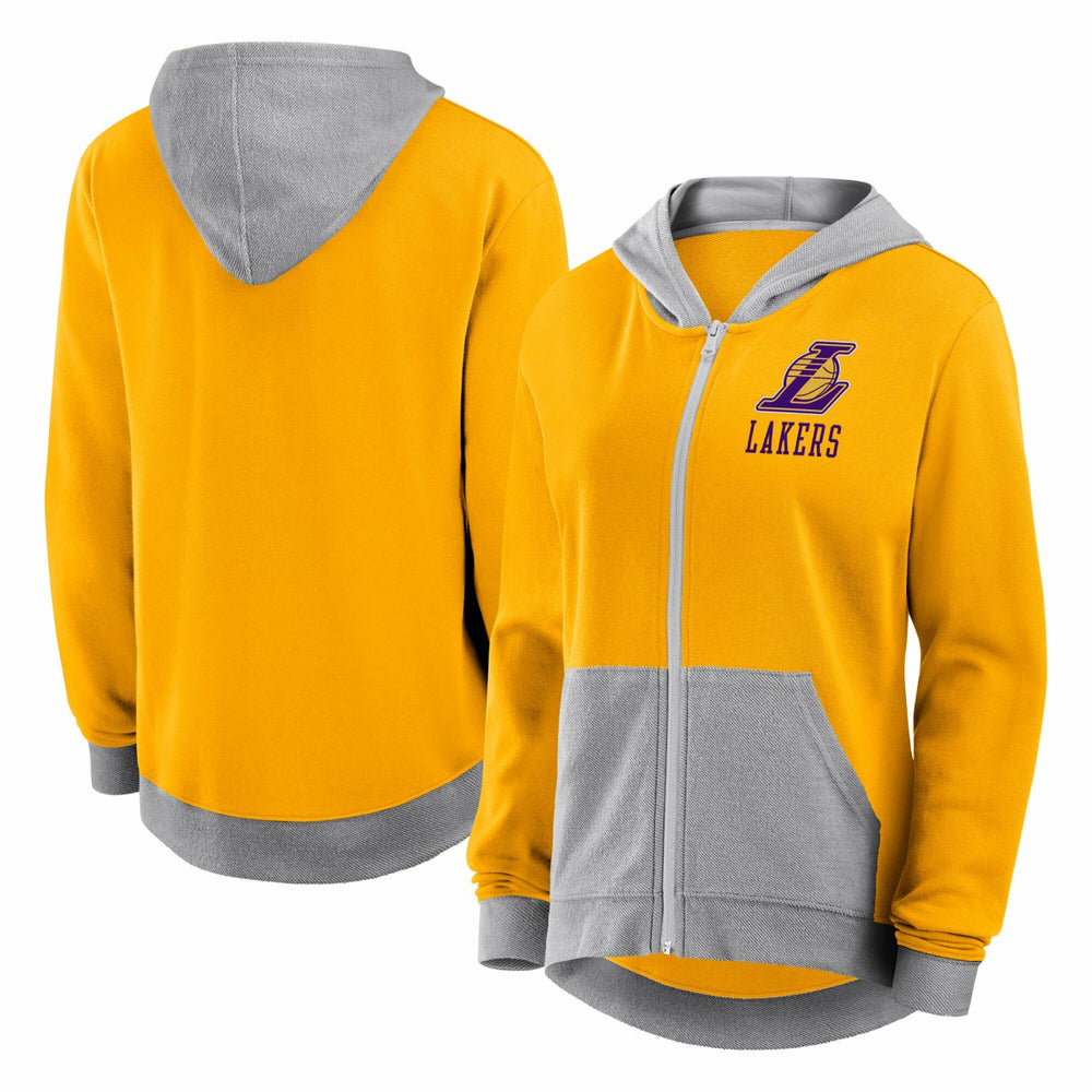 Los Angeles Lakers Logo Athletic Women's Hit It French Terry Full-Zip Hoodie