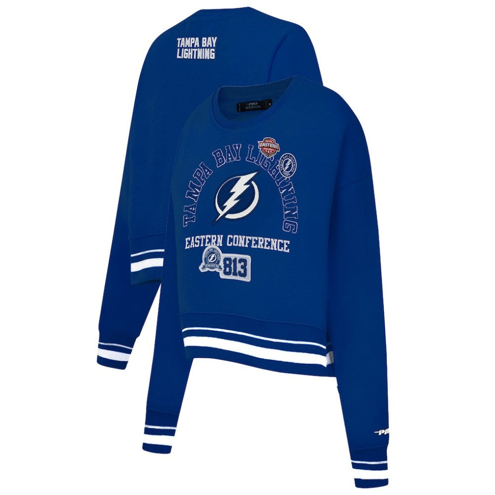NHL Tampa Bay Lightning Pro Standard Women's Area Code Cropped Pullover Sweatshirt