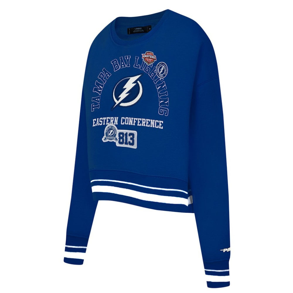 NHL Tampa Bay Lightning Pro Standard Women's Area Code Cropped Pullover Sweatshirt