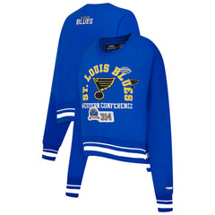 NHL St. Louis Blues Pro Standard Women's Area Code Cropped Pullover Sweatshirt