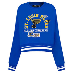 NHL St. Louis Blues Pro Standard Women's Area Code Cropped Pullover Sweatshirt