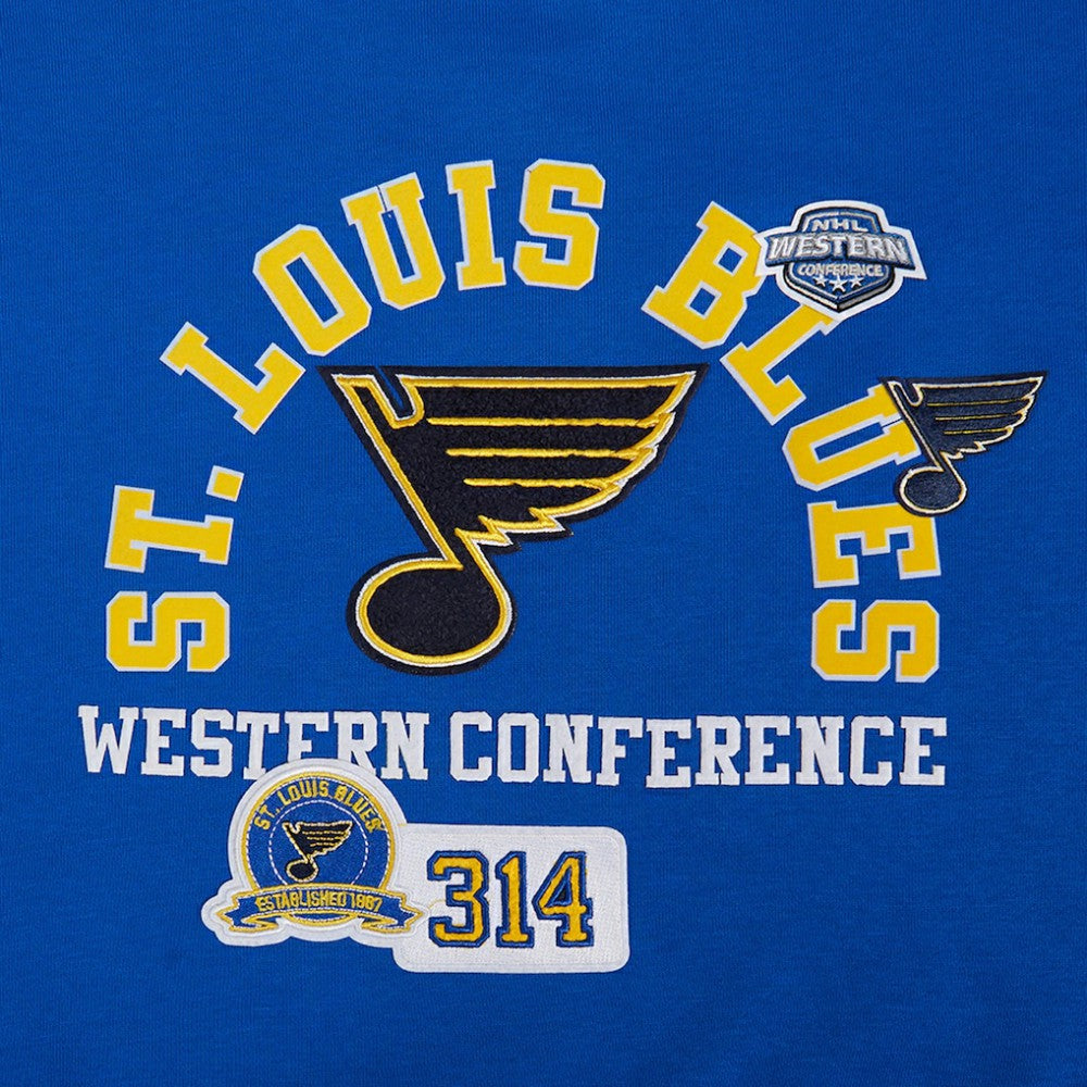 NHL St. Louis Blues Pro Standard Women's Area Code Cropped Pullover Sweatshirt