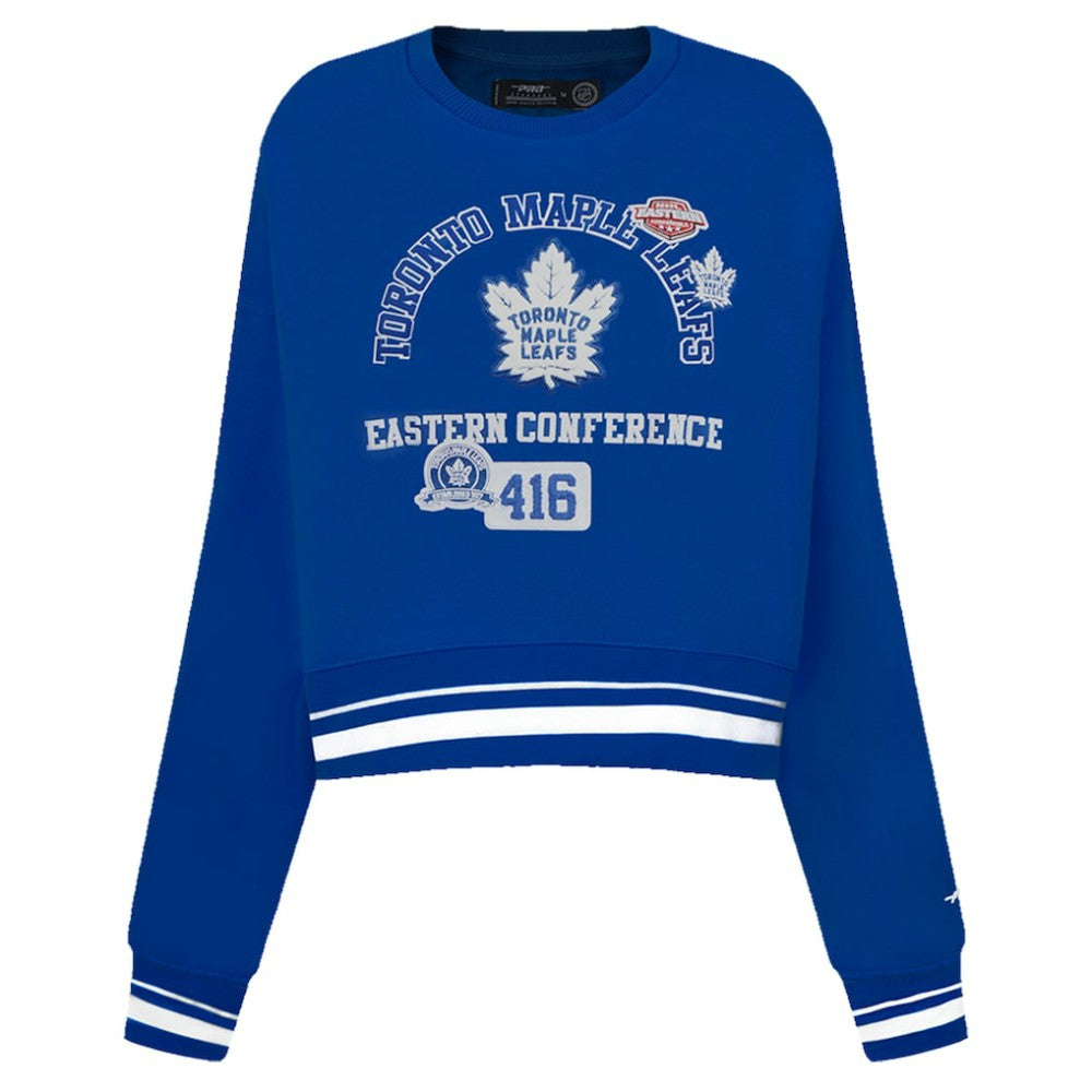NHL Toronto Maple Leafs Pro Standard Women's Area Code Cropped Pullover Sweatshirt
