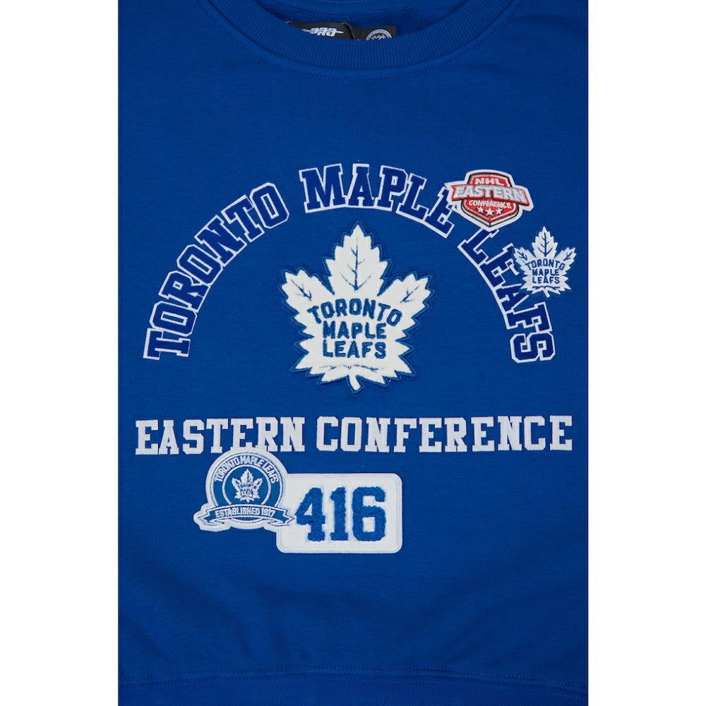 NHL Toronto Maple Leafs Pro Standard Women's Area Code Cropped Pullover Sweatshirt