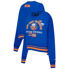 NHL New York Islanders Pro Standard Women's Area Code Cropped Pullover Sweatshirt