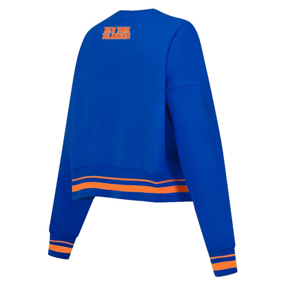 NHL New York Islanders Pro Standard Women's Area Code Cropped Pullover Sweatshirt