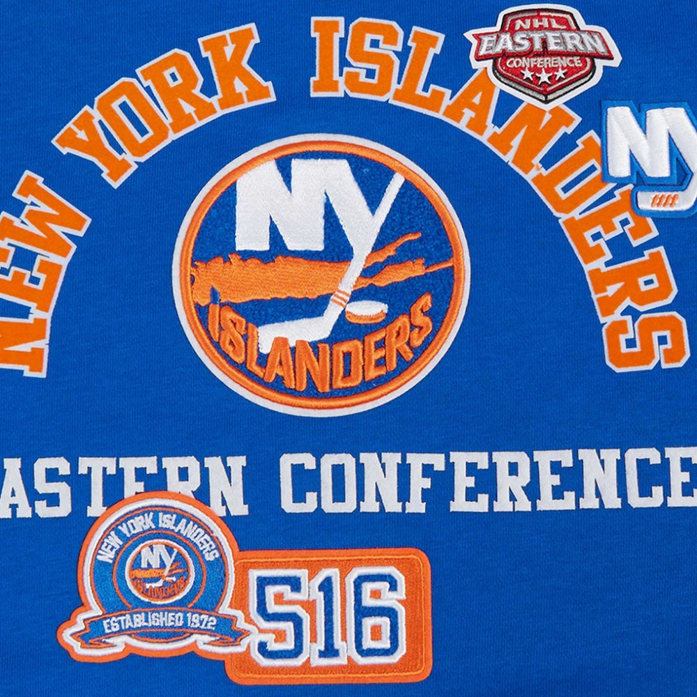 NHL New York Islanders Pro Standard Women's Area Code Cropped Pullover Sweatshirt